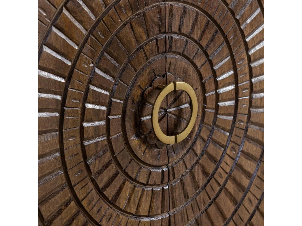 Vivienne Solid Wood 4Dr Cabinet - Bark Brown - image 7