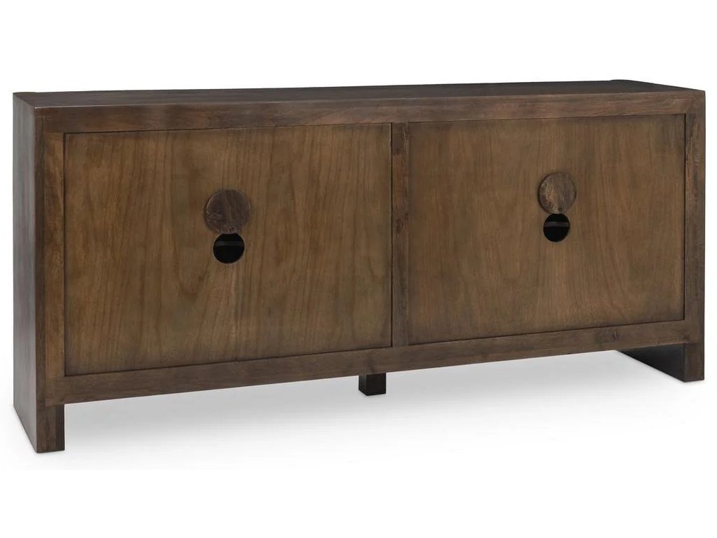 Ledro Solid Wood 4Dr Cabinet - Dark Brown - image 1