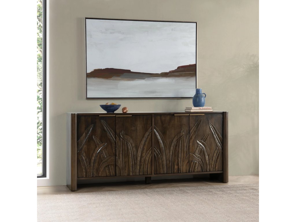 Ledro Solid Wood 4Dr Cabinet - Dark Brown - image 7