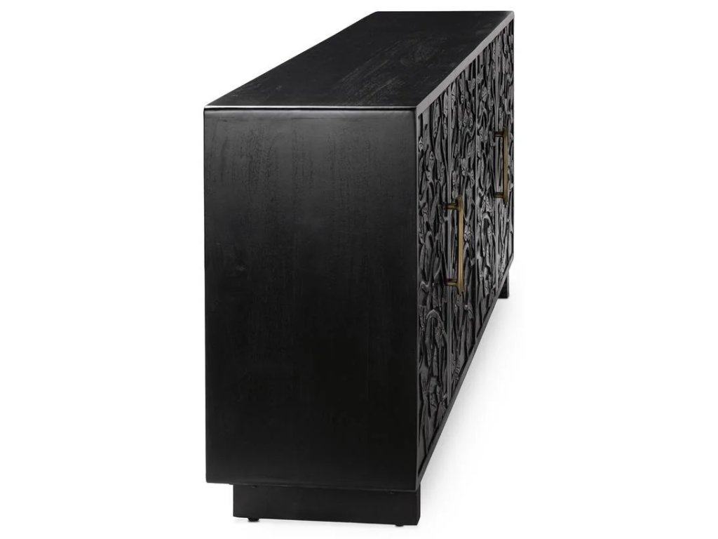Albero Solid Wood 4Dr Buffet - Black - main image
