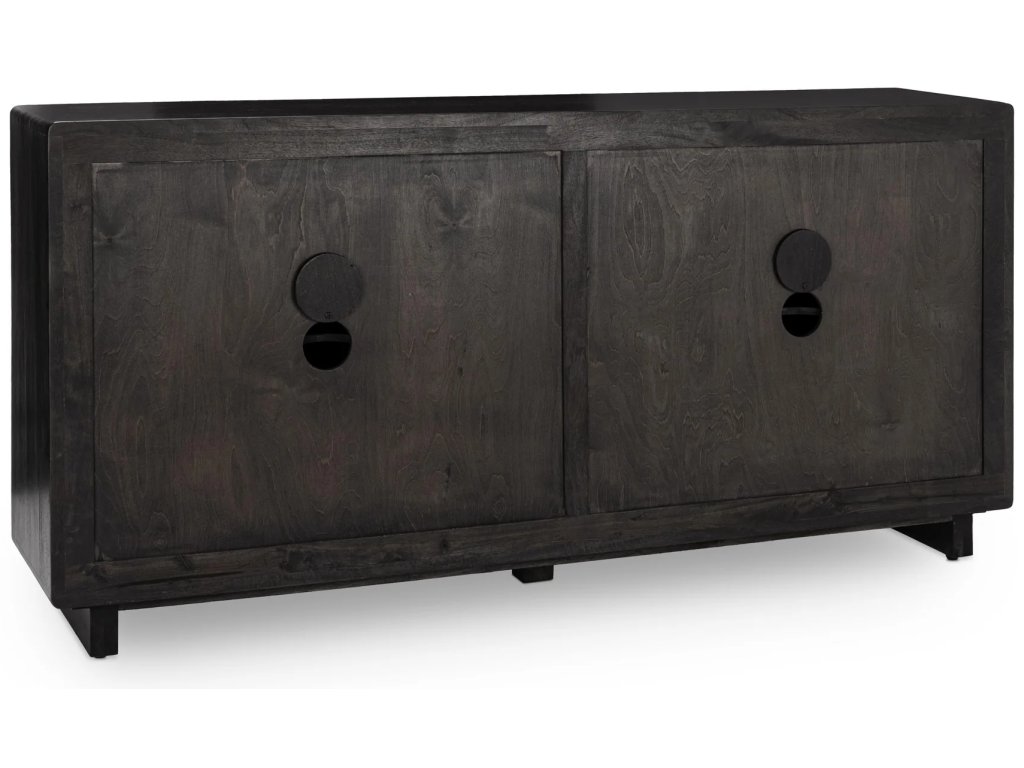 Albero Solid Wood 4Dr Buffet - Black - image 1