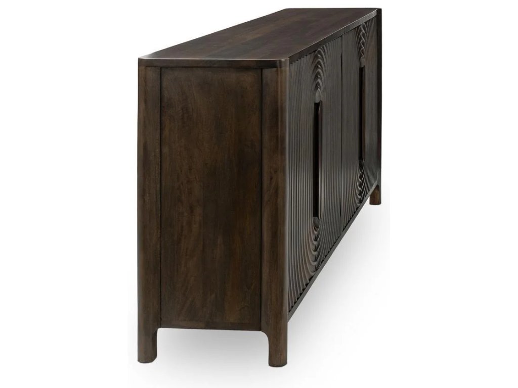 Colson Solid Wood 4Dr Cabinet - Dark Brown - main image