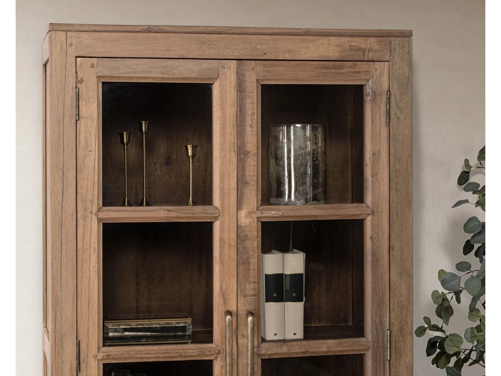 Kharga Reclaimed Wood Tall Cabinet - Natural - image 6