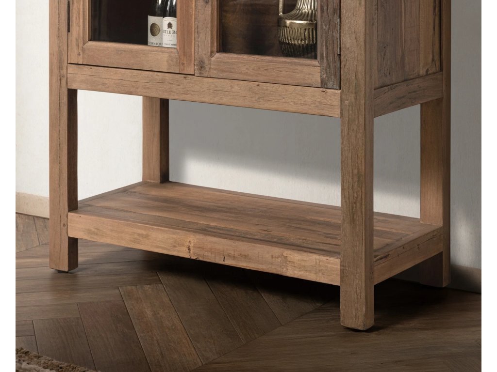 Kharga Reclaimed Wood Tall Cabinet - Natural - image 5