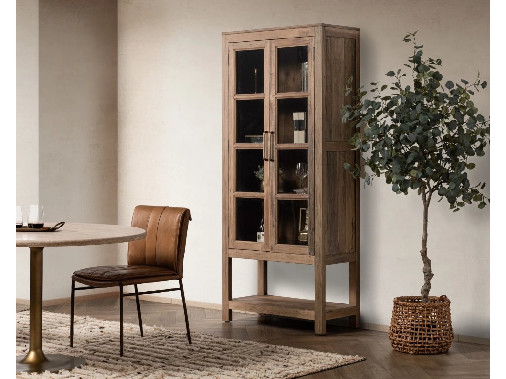 Kharga Reclaimed Wood Tall Cabinet - Natural - image 7