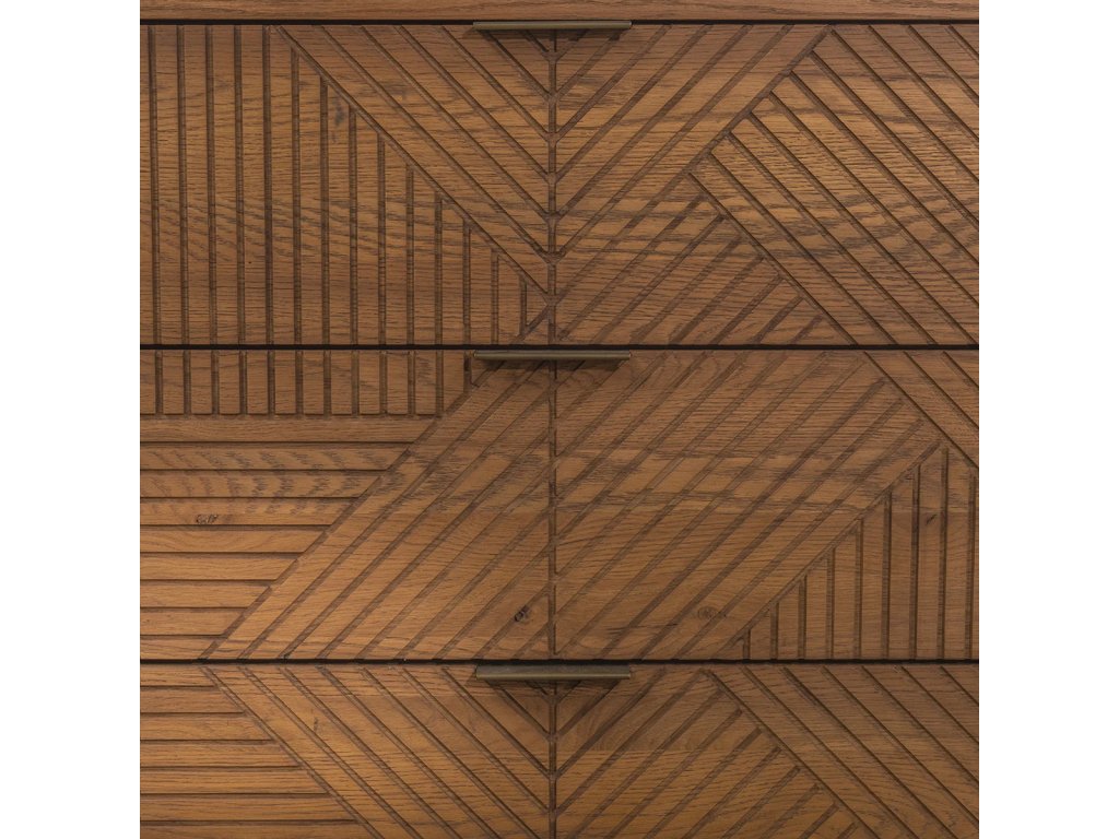 Santa Clara Solid Wood 6Dwr Dresser - Caramel Brown - image 7