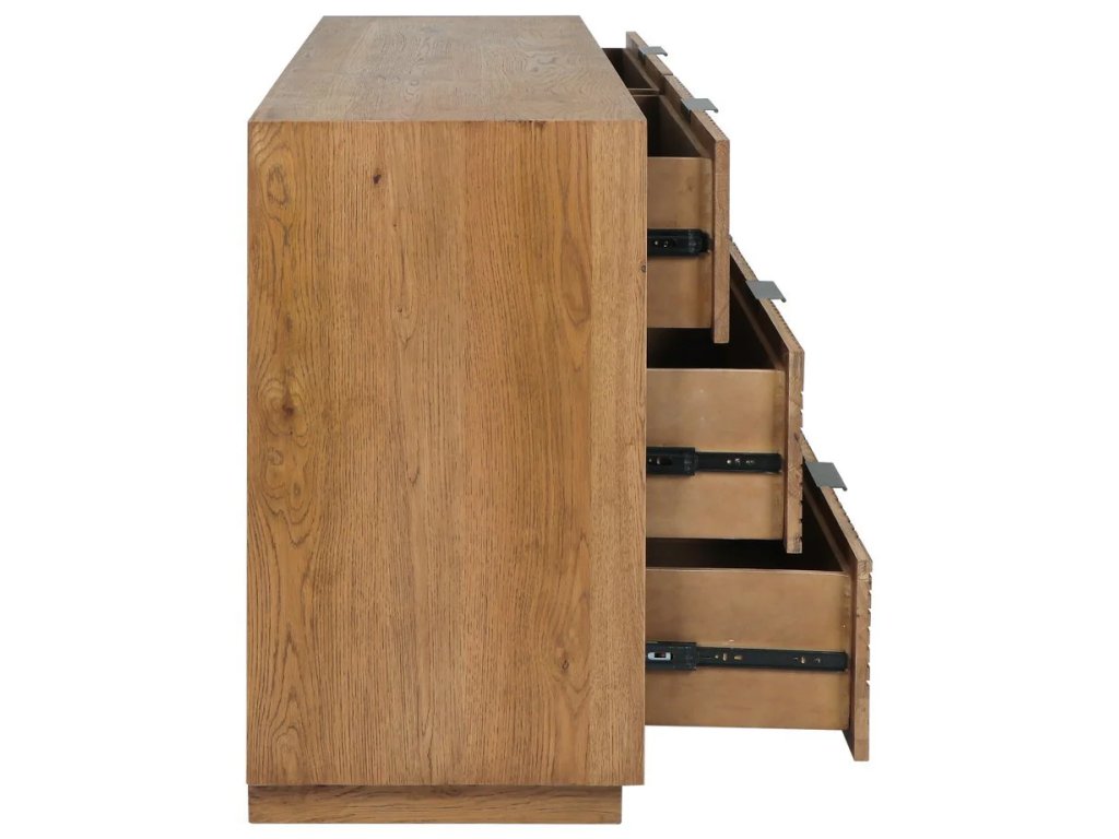 Santa Clara Solid Wood 6Dwr Dresser - Caramel Brown - image 5