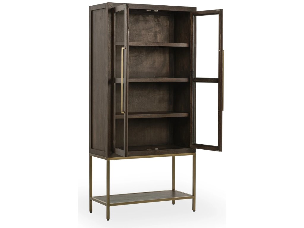 Freemont Solid Wood Tall Cabinet - Kona Brown - image 2