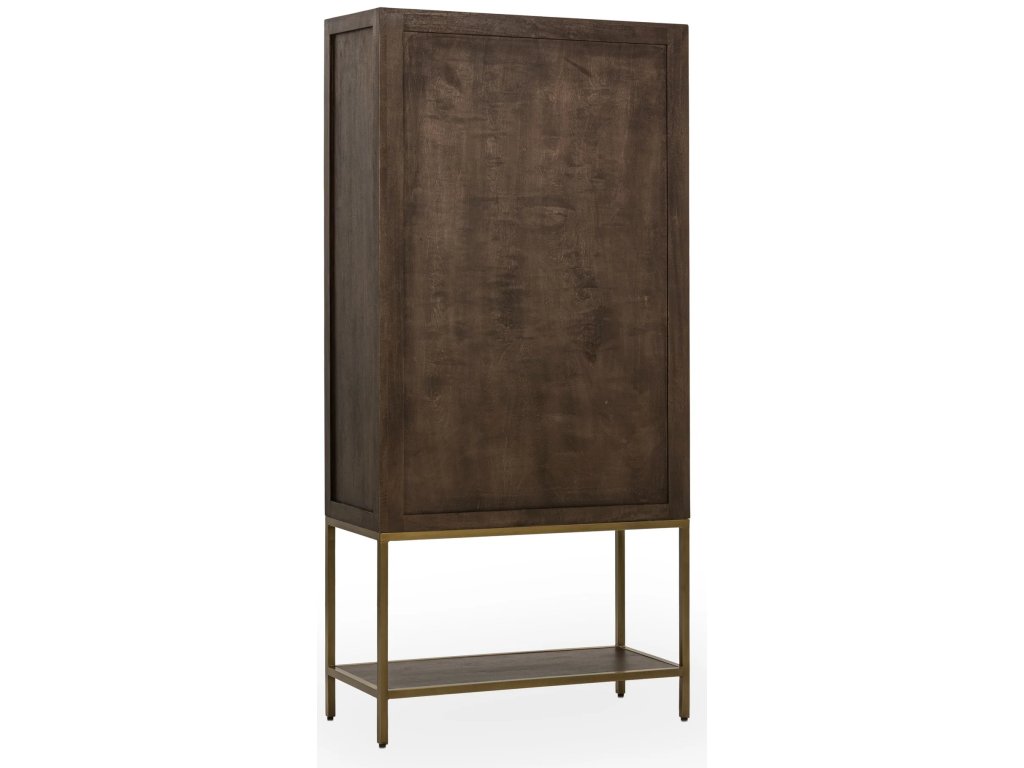 Freemont Solid Wood Tall Cabinet - Kona Brown - image 1