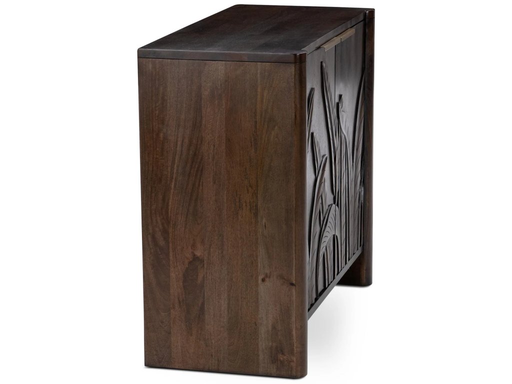 Ledro Solid Wood 2Dr Cabinet - Dark Brown - main image