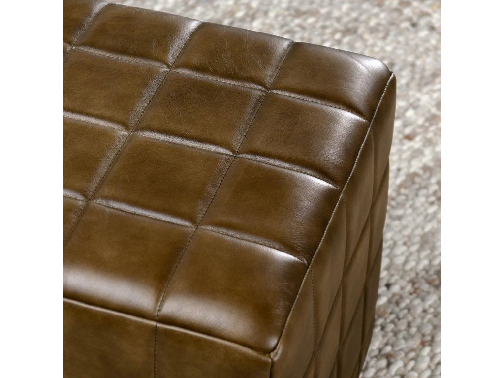 Carlo Leather Square Ottoman - image 3