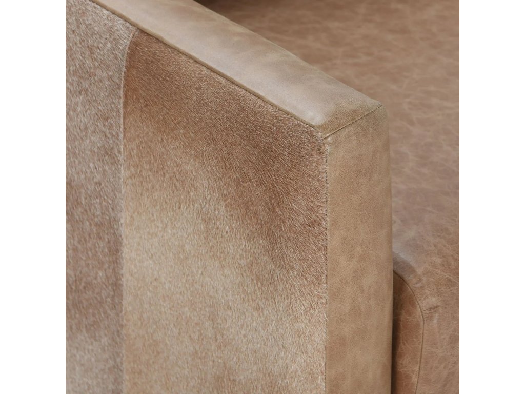 Lathe Leather/Hide Accent Chair - Sedona Brown - image 3