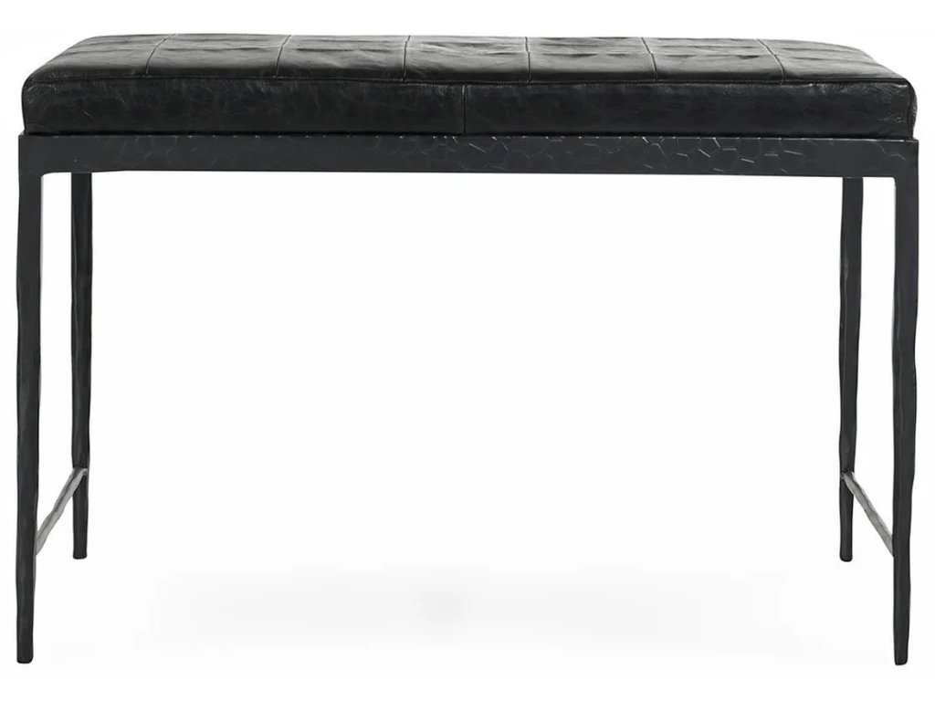 Malo Leather Bench - Onyx Black - main image