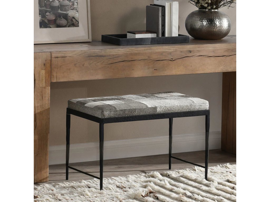 Achen Hide Bench - Sparrow Gray - image 5