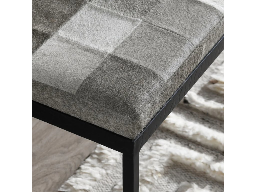 Achen Hide Bench - Sparrow Gray - image 4