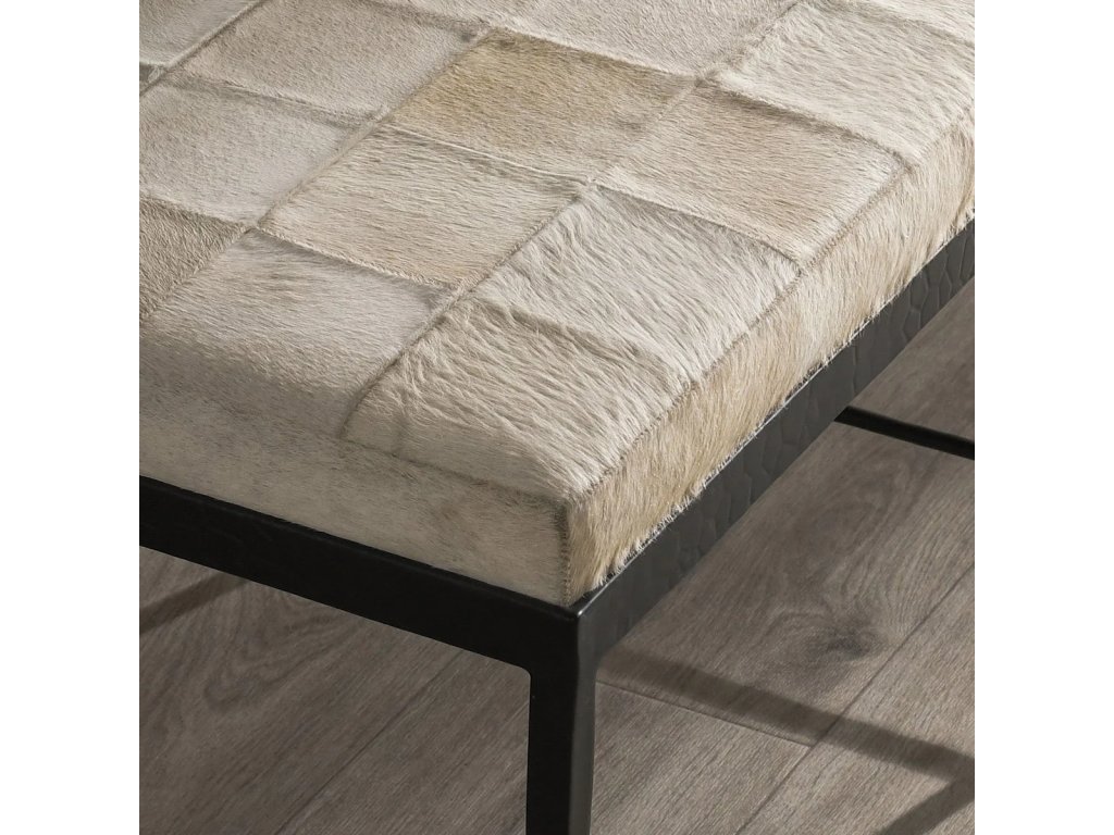 Achen Hide Bench - Dusty Cream - image 4