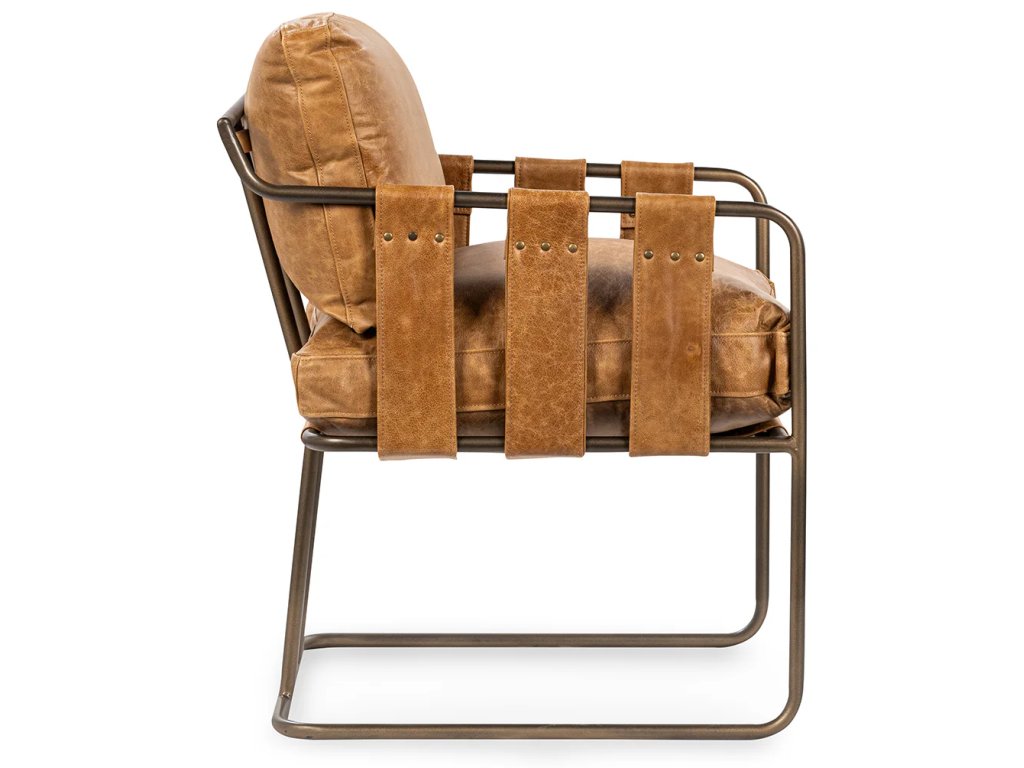 Strapling Leather Dining Chair - Sedona Brown - main image