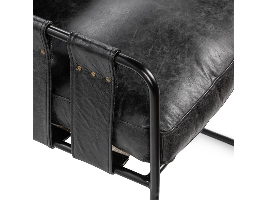 Strapling Leather Dining Chair - Rustic Shadow - image 3