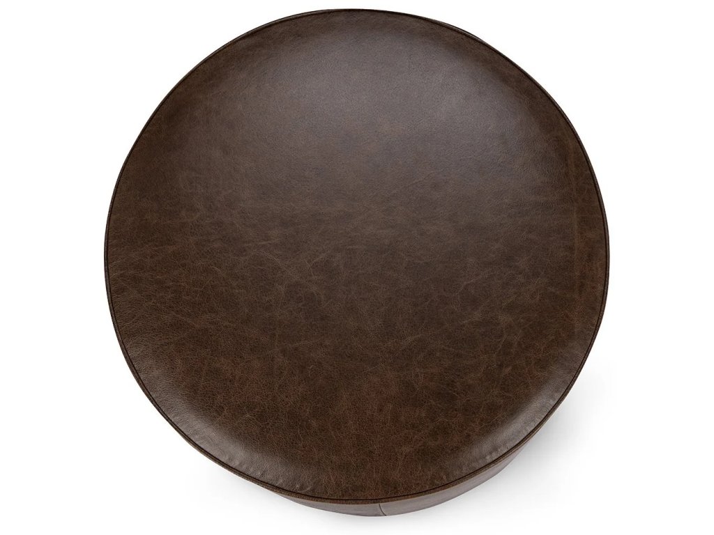 Clair Round Accent Stool - Cocoa Brown - main image
