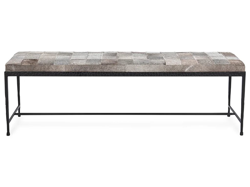 Achen Hide 60" Bench - Sparrow Gray - main image