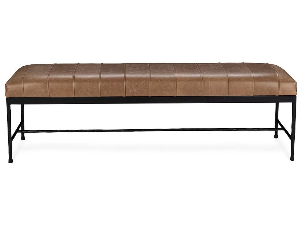 Madeleine Leather Bench - Dune Walnut - main image