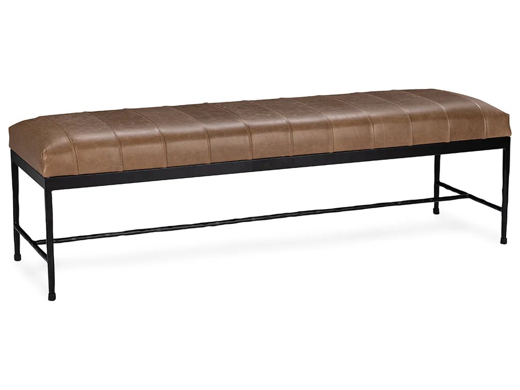 Madeleine Leather Bench - Dune Walnut - image 1