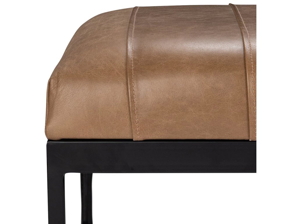 Madeleine Leather Bench - Dune Walnut - image 3