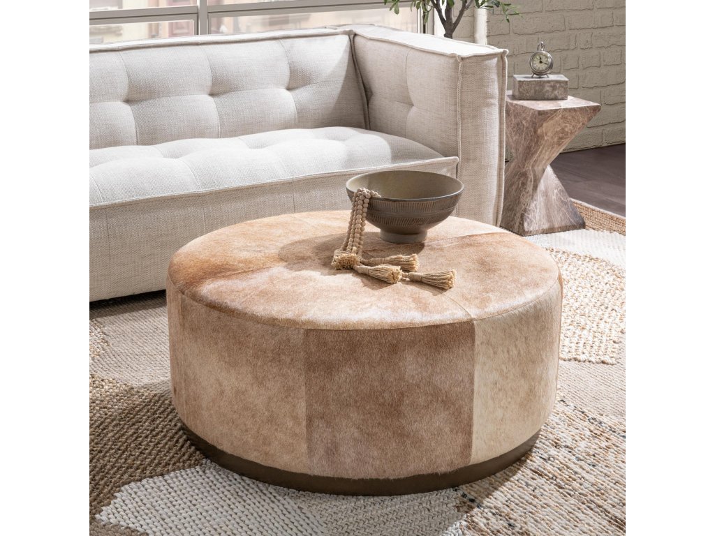 Andre 40" Round Ottoman - Canyon Dust - image 5
