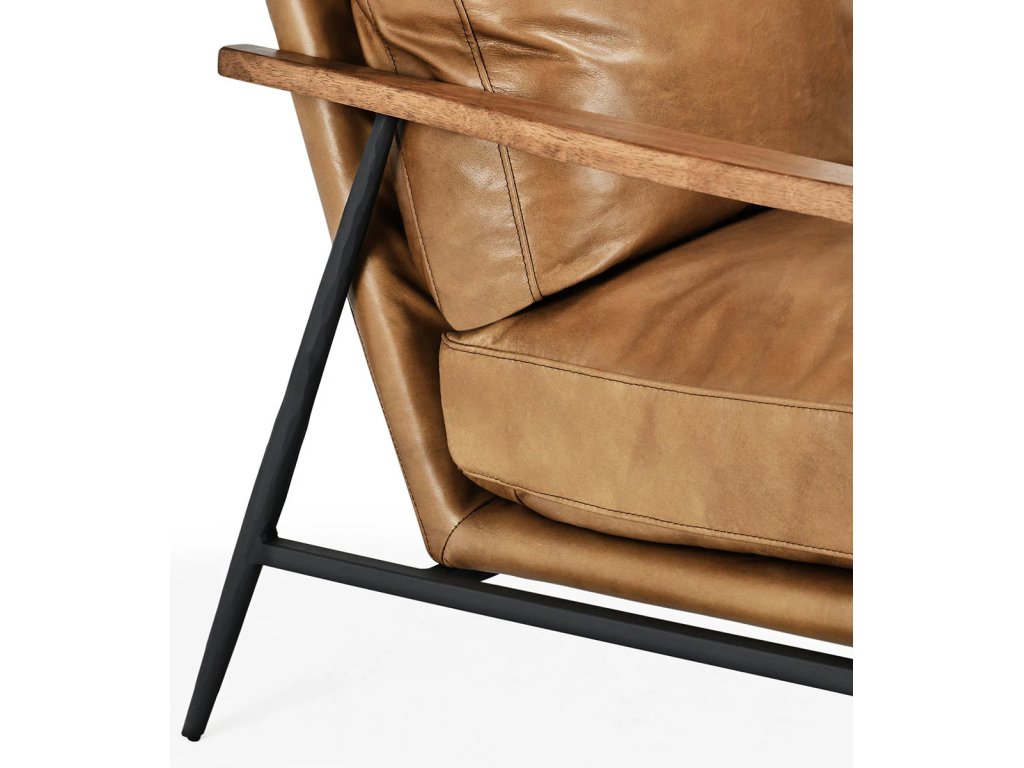 Christopher Leather Club Chair - Adobe Tan - image 3
