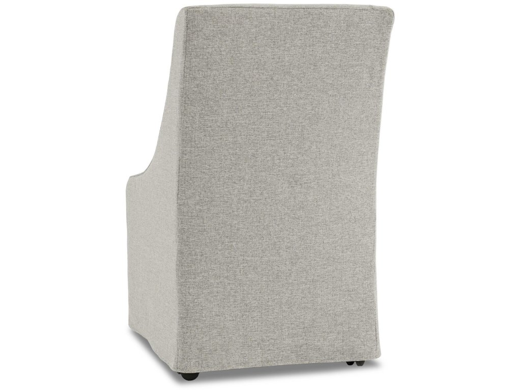 Warwick Upholstered Rolling Dining Chair - image 1