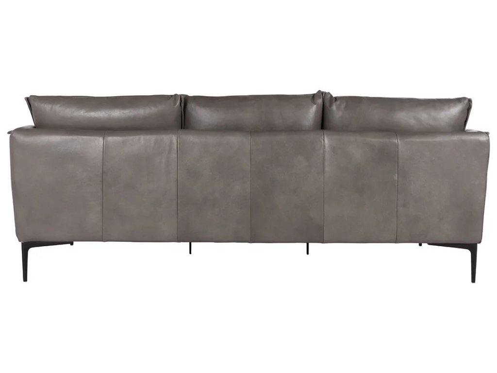 Abigail Leather Sofa - Pewter Gray - image 3