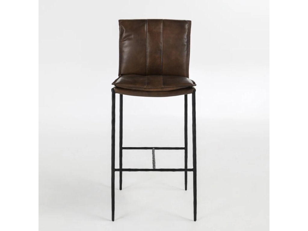 Mayer Leather Bar Stool - Truffle Brown - image 1