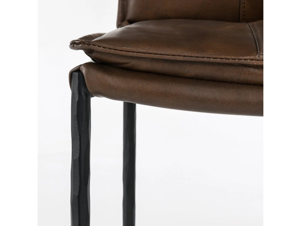 Mayer Leather Bar Stool - Truffle Brown - image 4