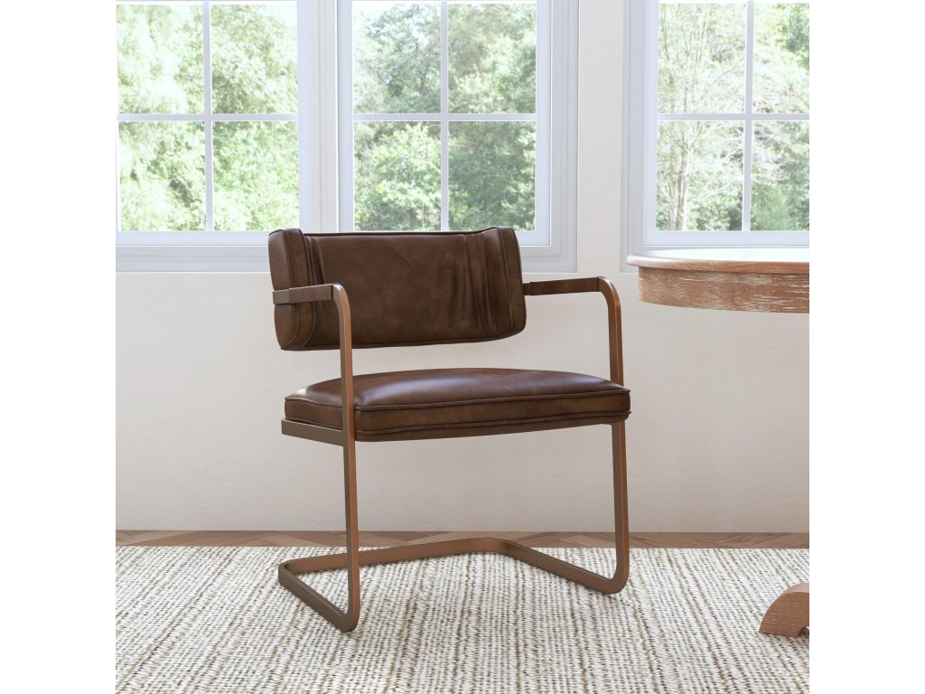 Fonda Leather Dining Chair - Truffle Brown - image 5