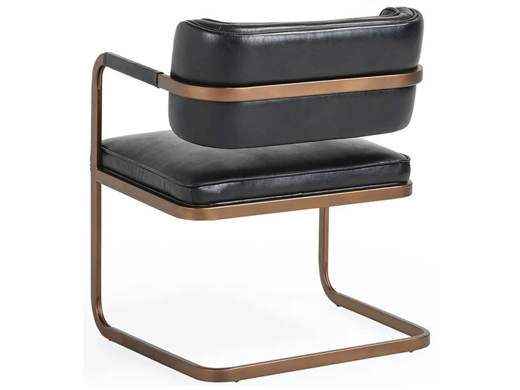 Fonda Leather Dining Chair - Jet Black - image 3