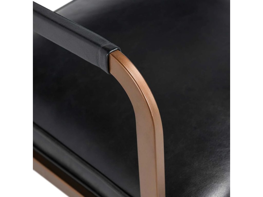 Fonda Leather Dining Chair - Jet Black - image 4