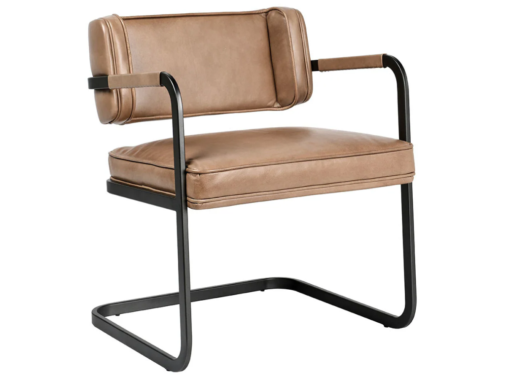 Fonda Leather Dining Chair - Adobe Tan - main image