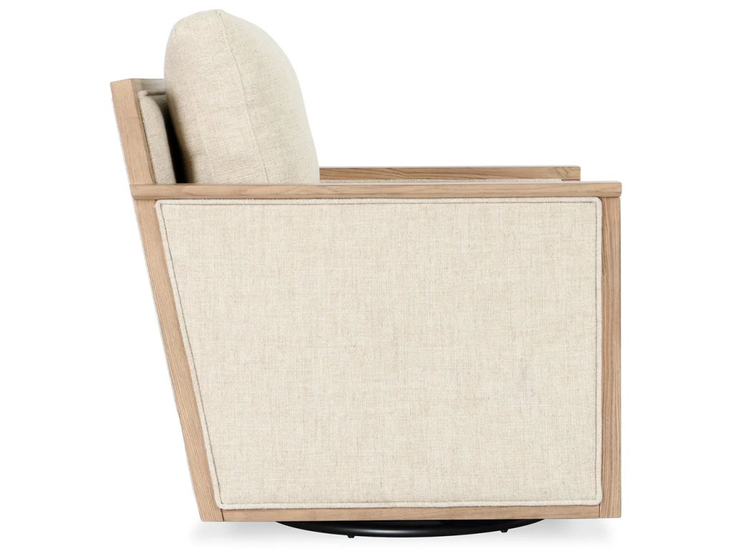 Norman Upholstered Swivel Chair - Natural - image 2