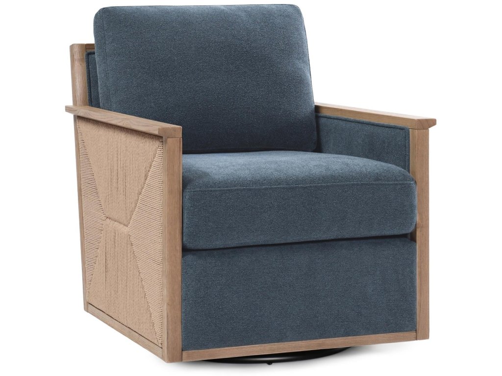 Norman Swivel Accent Chair - Blue - main image