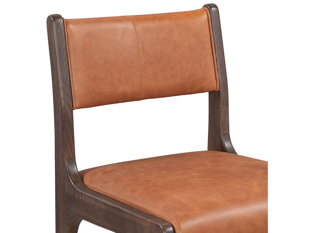 Wayne Leather Counter Stool - Autumn Brown - image 3