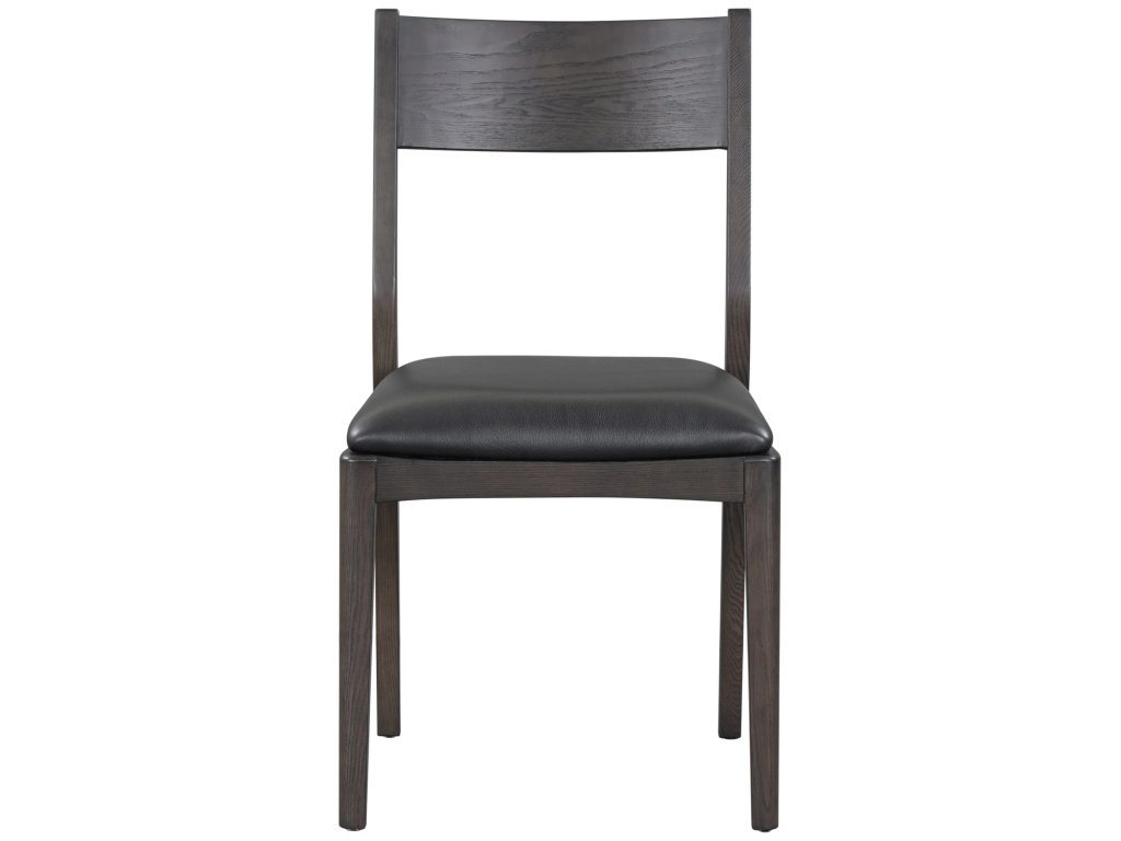 Rooney Leather/Wood Dining Chair - Jet Black - image 1