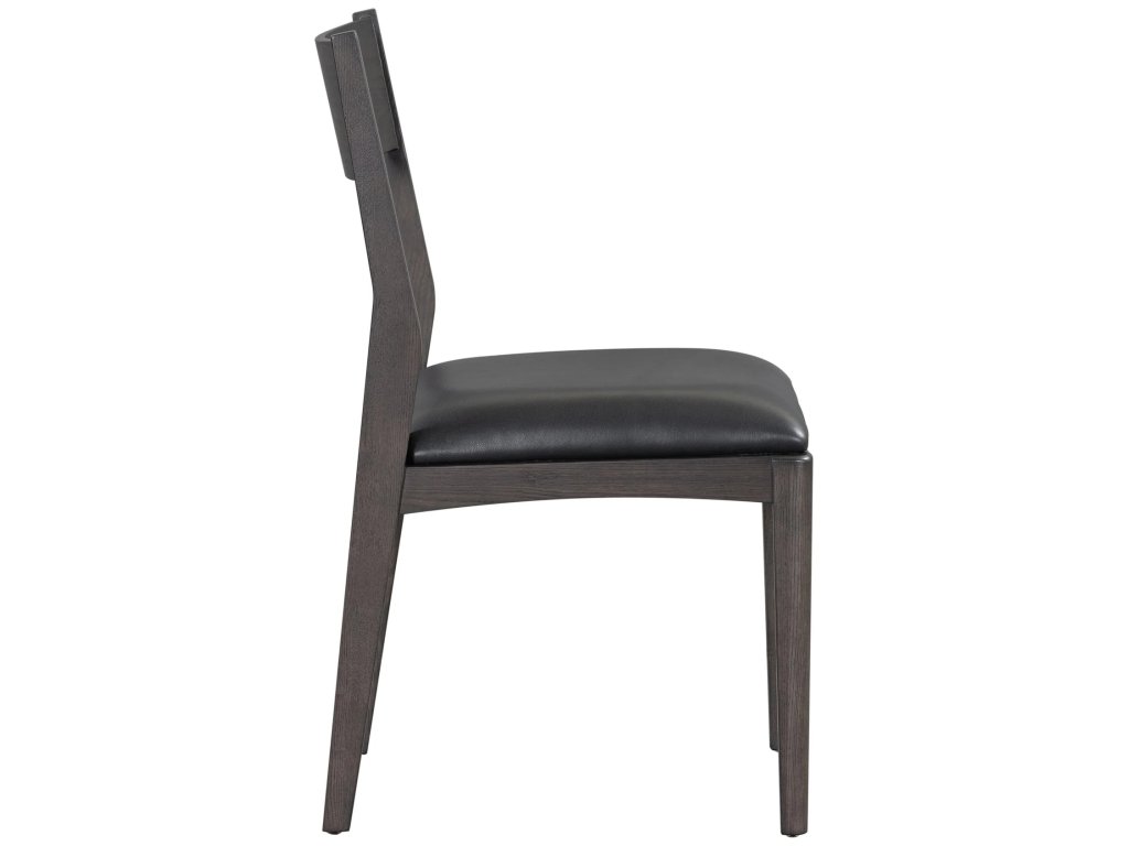 Rooney Leather/Wood Dining Chair - Jet Black - image 2