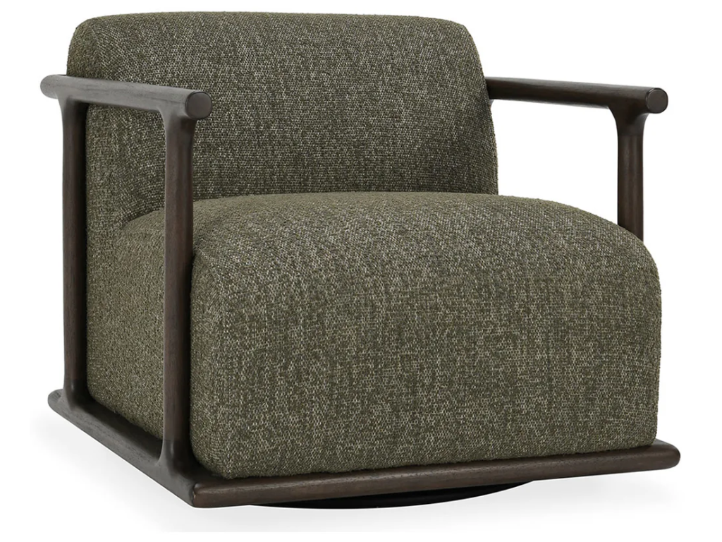 Lucia Upholstered Swivel Chair - Kale Green - main image