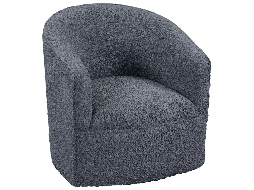 Valencia Upholstered Swivel Chair - Blue - image 3