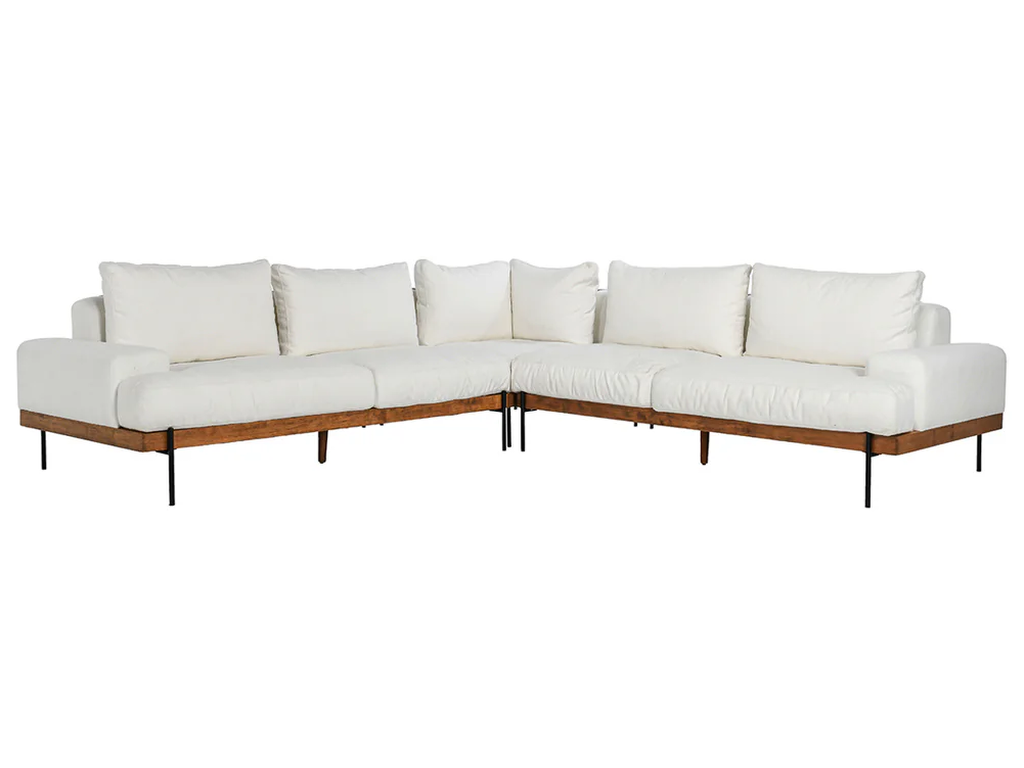 Faro Upholstered Sectional - White - main image
