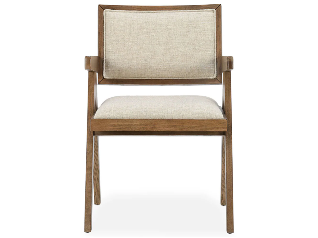 Dolton Upholstered Dining Armchair - Beige/Natural - image 1
