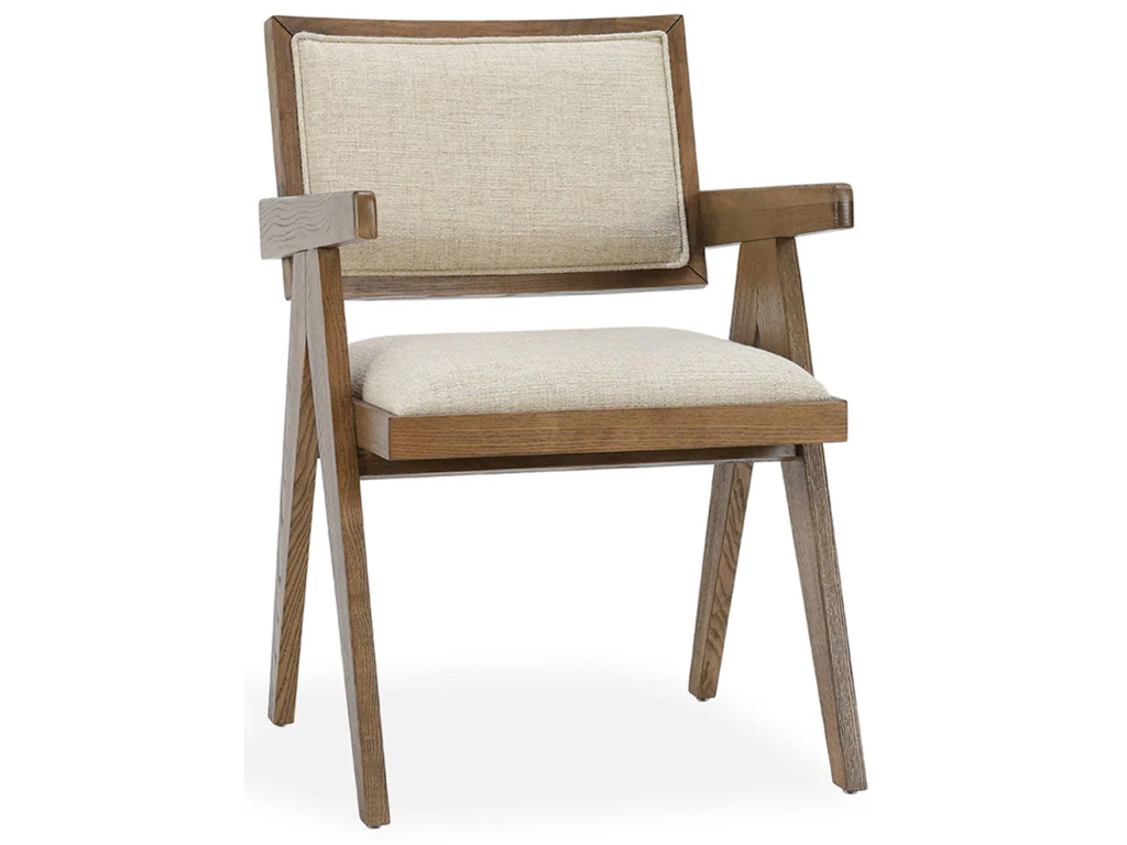 Dolton Upholstered Dining Armchair - Beige/Natural - main image