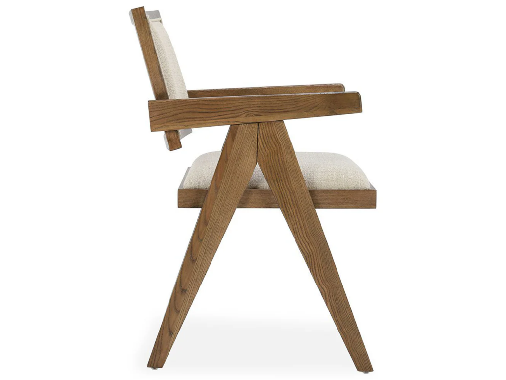 Dolton Upholstered Dining Armchair - Beige/Natural - image 2