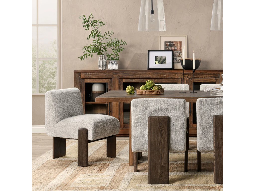 Chelsea Upholstered/Wood Dining Chair - Pixel Ivory - image 4