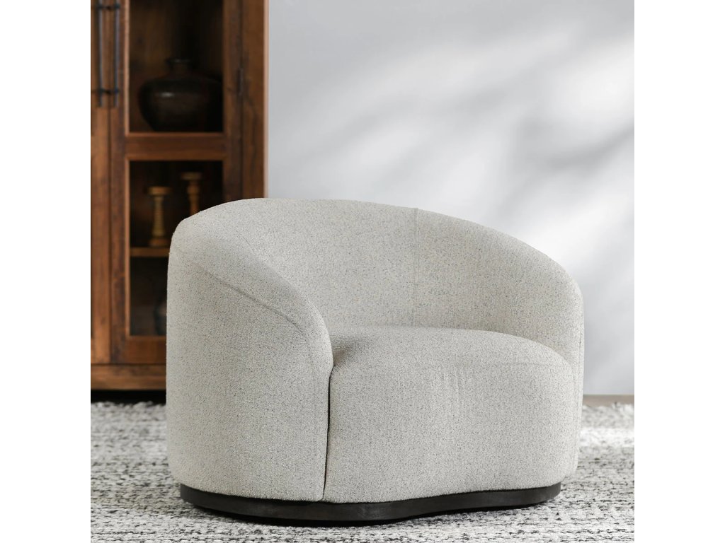 Beverly Upholstered Swivel Chair - Coastal Breeze - image 3